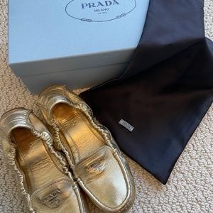 Prada gold loafer - Fits 8US